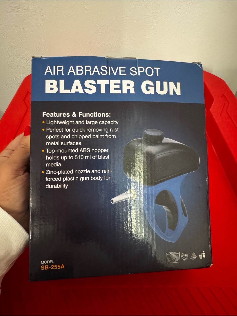 Air Abrasive Spot Blaster Gun - Blue and Black